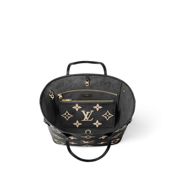 louis-vuitton-neverfull-mm-M58907_PM1_Interior_20view-19658eec07e3.webp Louis Vuitton Neverfull MM Tote Bag Monogram Empreinte Black 31cm M58907, Designer Handbags, Womens Purse, luxury bags