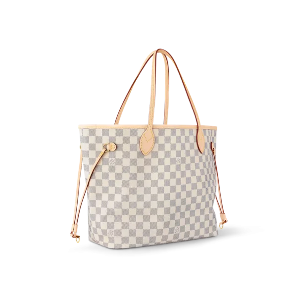 Louis Vuitton Neverfull MM Tote Bag Damier Azur Canvas Beige 31cm N40604, Designer Handbags, Womens Purse, luxury bags