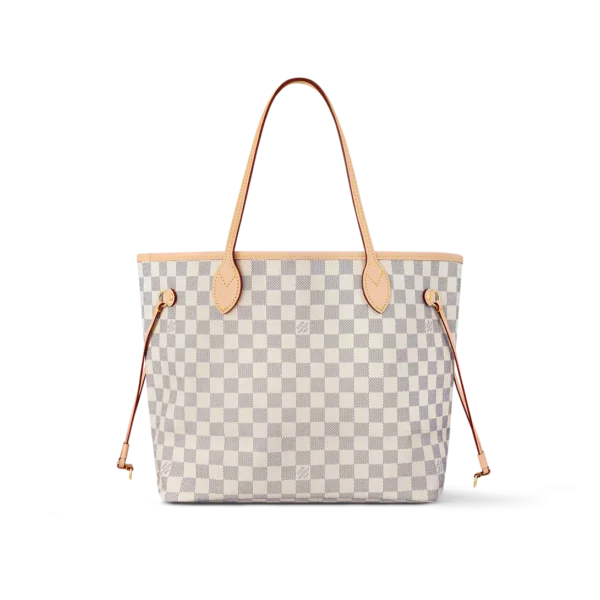 Louis Vuitton Neverfull MM Tote Bag Damier Azur Canvas Beige 31cm N40604, Designer Handbags, Womens Purse, luxury bags