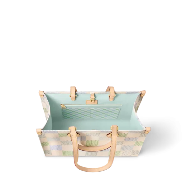 Louis Vuitton Onthego Mm Autres Toiles Damier Pistachio N40518 35Cm, Designer Handbags, Womens Purse, luxury bags