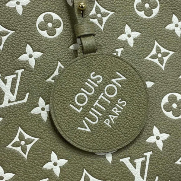 Louis Vuitton Onthego MM Tote Monogram Empreinte ‘Kaki Beige’ 35cm, Designer Handbags, Womens Purse, luxury bags