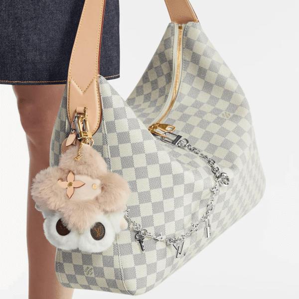 Louis Vuitton Slouchy MM Shoulder Bag Damier Azur 40cm/15.7in N00126, Designer Handbags, Womens Purse, luxury bags
