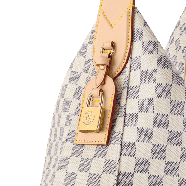 Louis Vuitton Slouchy MM Shoulder Bag Damier Azur 40cm/15.7in N00126, Designer Handbags, Womens Purse, luxury bags